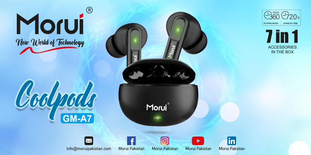 Morui - Coolpods Wireless Earbuds GM-A7 With ANC & ENC Dual Mic 5.3 Version