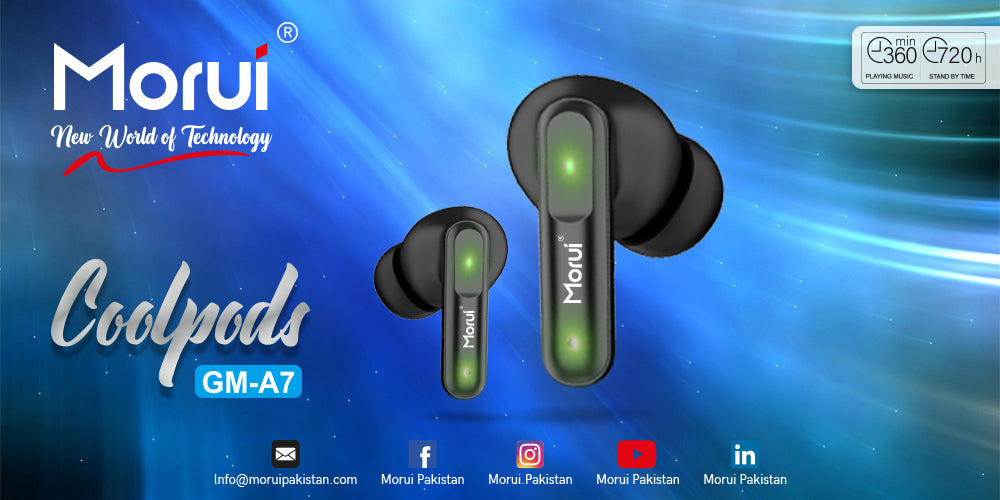 Morui - Coolpods Wireless Earbuds GM-A7 With ANC & ENC Dual Mic 5.3 Version