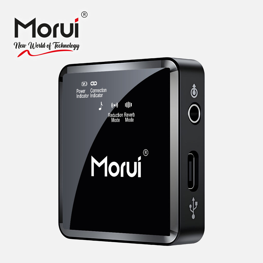 Morui GM-X9 Wireless Microphone 2-in-1 | 1 Year Warranty | Active Noise Cancellation Mic for YouTube Vlogging, Live Streaming, Smartphones & Audio Devices | Premium Studio Sound, Eco-Friendly