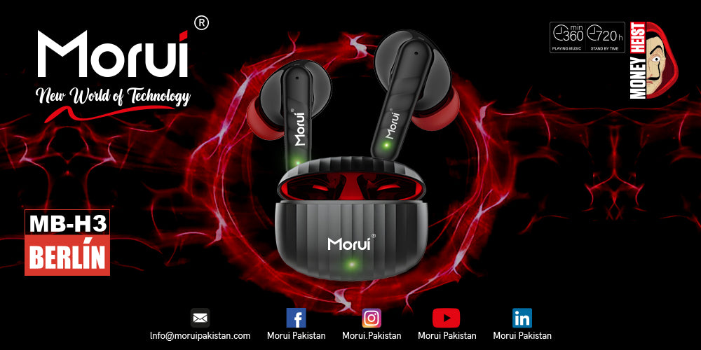 Morui - Berlín Wireless Earbuds MB-H3 With ANC & ENC Dual Mic 5.3 Version