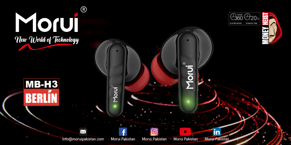 Morui - Berlín Wireless Earbuds MB-H3 With ANC & ENC Dual Mic 5.3 Version