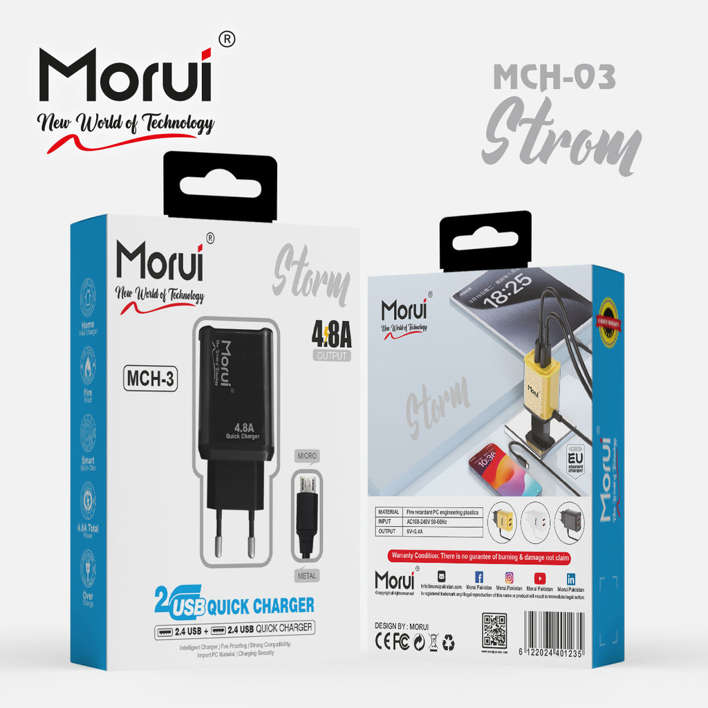 Morui MCH-03 STROM 2USB Quick Charger