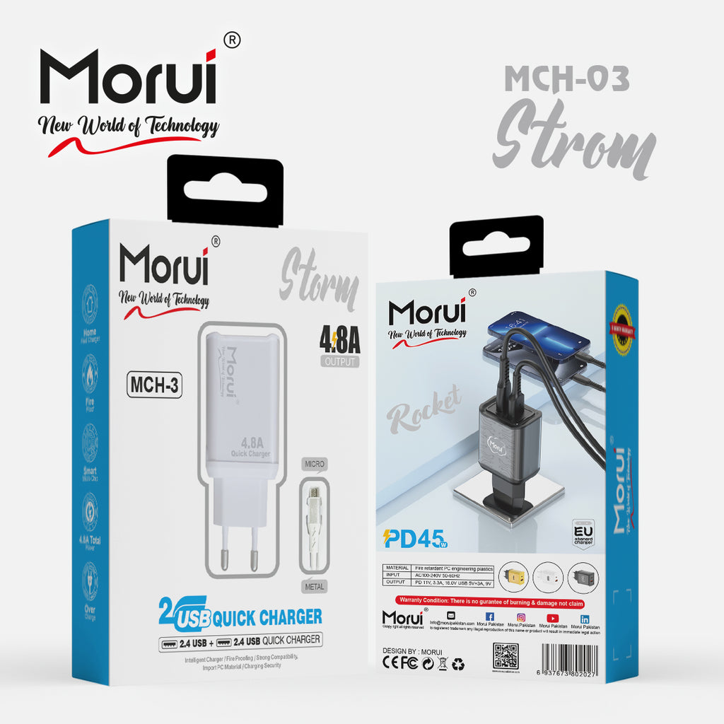 Morui MCH-03 STROM 2USB Quick Charger