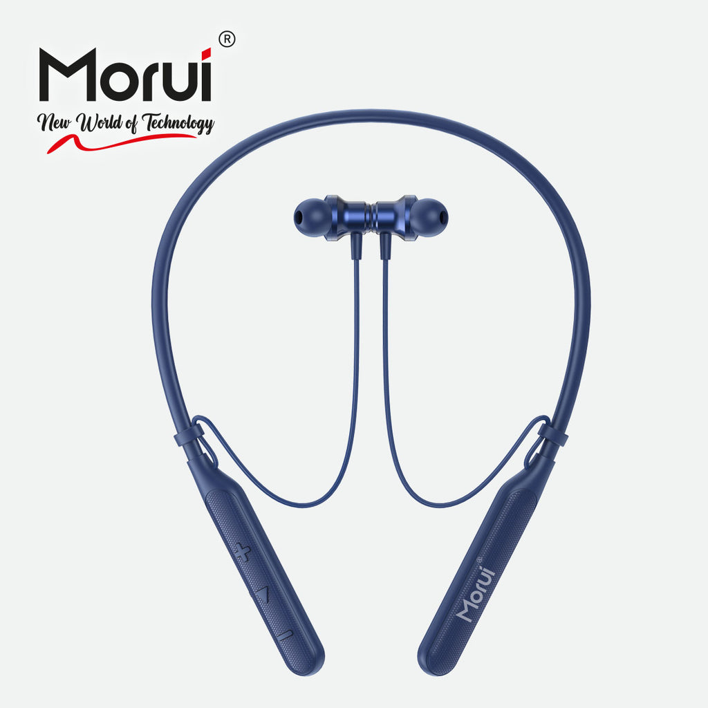 Morui ME06 Power Neckband | Wireless Stereo Bluetooth 5.3 Headphones | Voice Changer Earbuds | Gaming Headset | AirPods Alternative | Hands-Free for Calls & Music