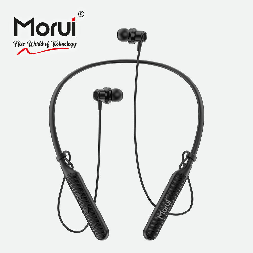 Morui ME06 Power Neckband | Wireless Stereo Bluetooth 5.3 Headphones | Voice Changer Earbuds | Gaming Headset | AirPods Alternative | Hands-Free for Calls & Music