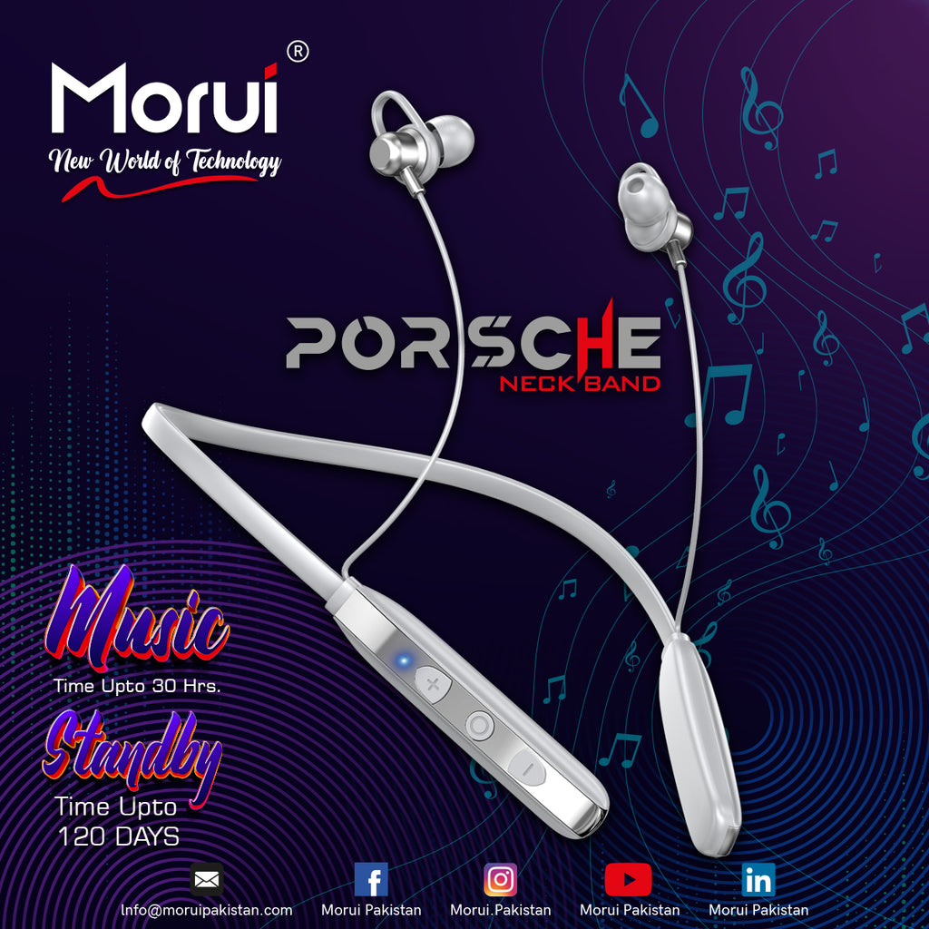 Morui Porsche Wireless Neckband Headphones ME-07