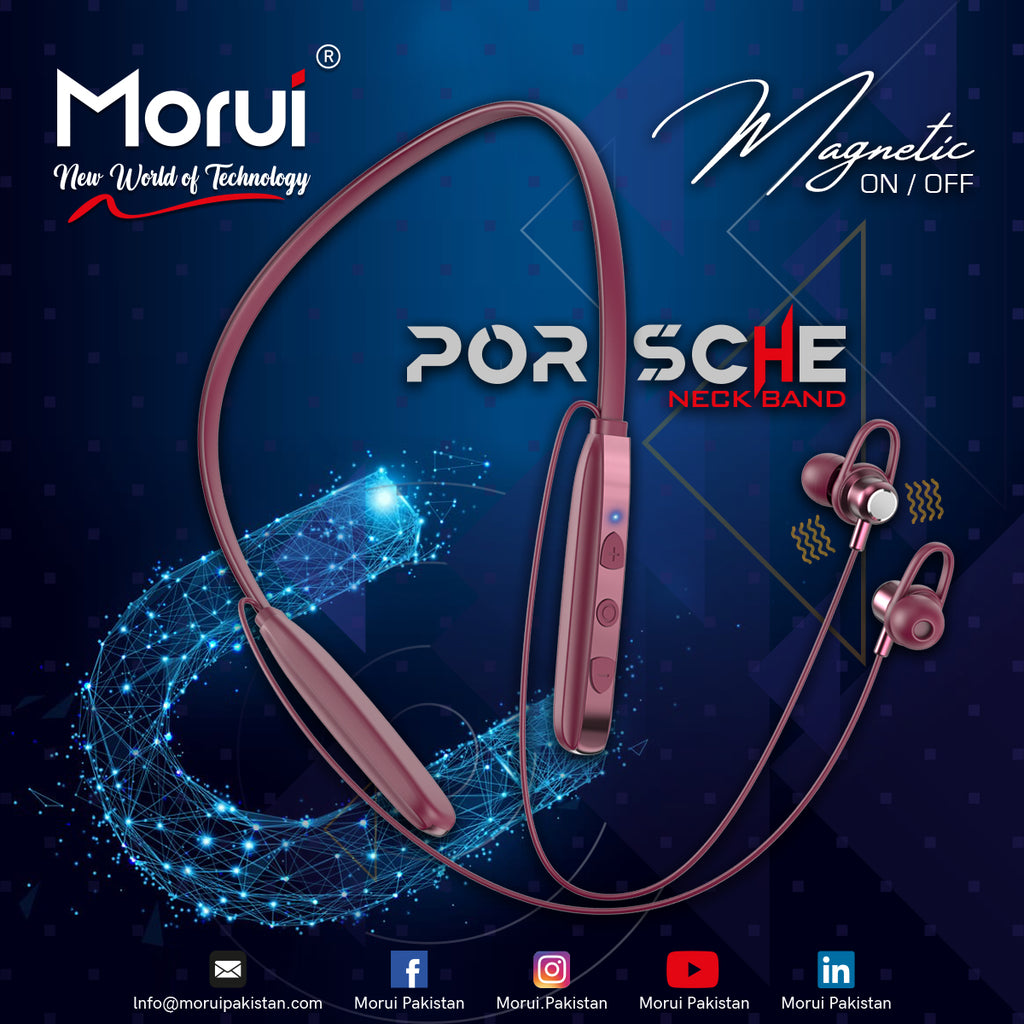 Morui Porsche Wireless Neckband Headphones ME-07