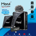 Morui GM-X10 Wireless Microphone – 4-in-1 Mic with Active Noise Cancellation, 1-Year Warranty, Compatible with YouTube Vlogging, Live Streaming, DSLR, Smartphones & Audio Devices