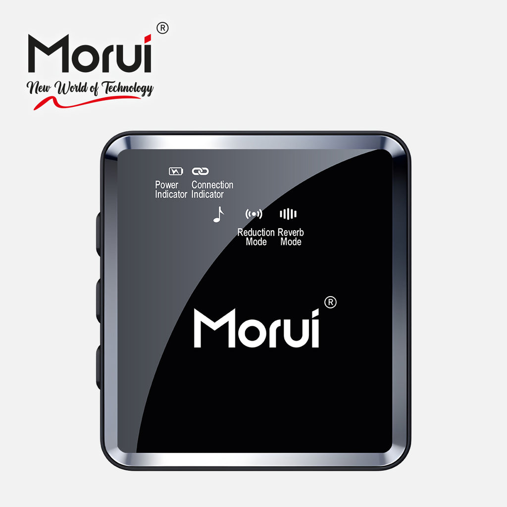 Morui GM-X10 Wireless Microphone 3-in-1 | 1 Year Warranty | Active Noise Cancellation Mic for YouTube Vlogging, Live Streaming, DSLR, Smartphones & Audio Devices | Premium Studio Sound, Eco-Friendly & AUX Support