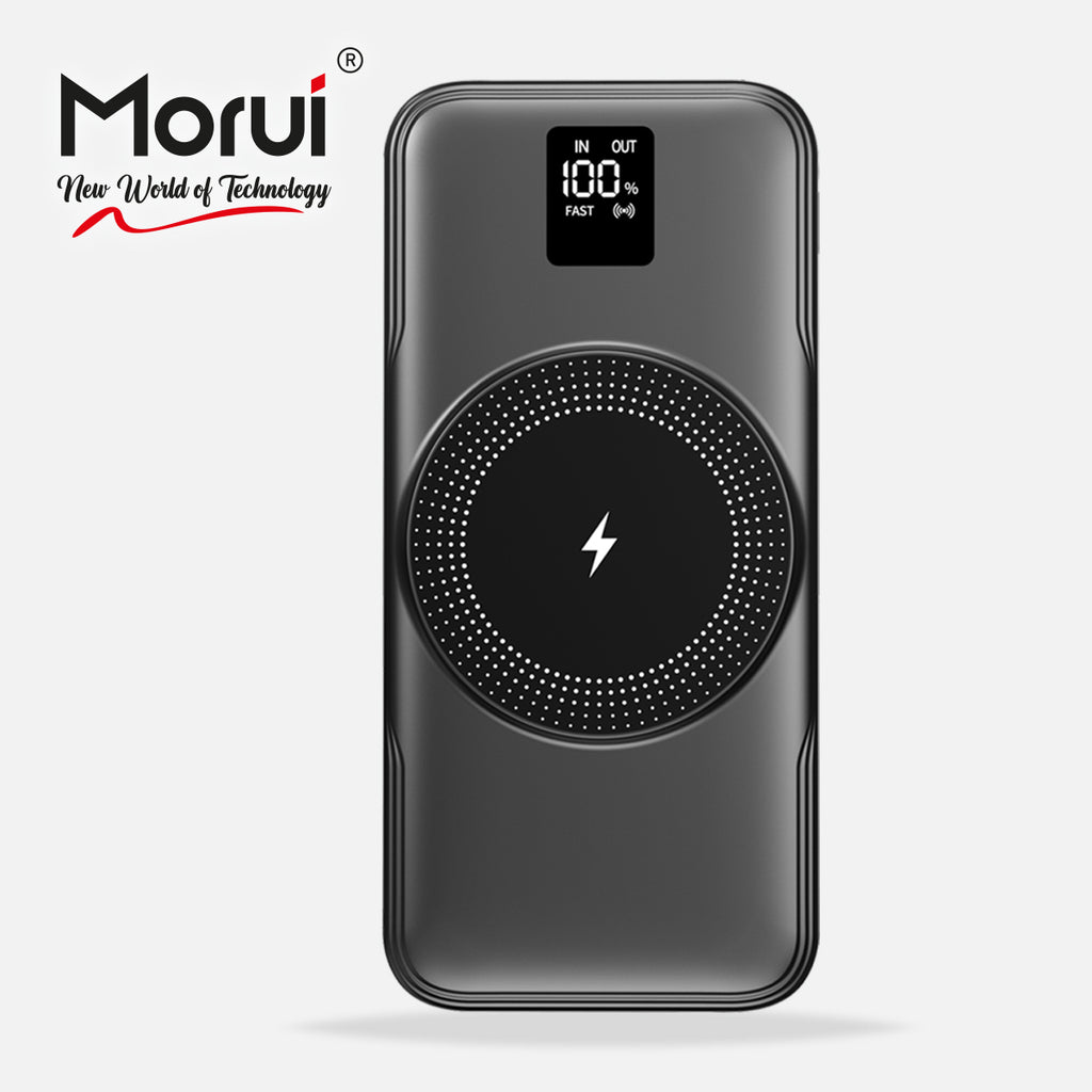 Super Fast Wireless Power Bank 10000mAh 22.5W LED Display High Quality Li-Polimer - MORUI MW-10PD