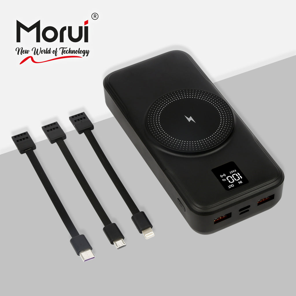 Super Fast Wireless Power Bank 20000mAh 22.5W LED Display High Quality Li-Polimer - MORUI MW-20PD