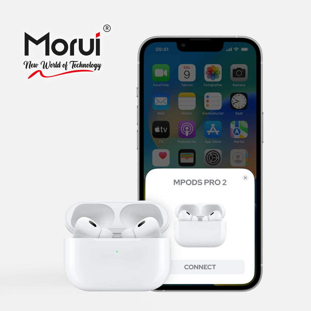 Morui - MPODS PRO 2 Wireless Earbuds With Buzzer 5.3 BT Version 550 mAh Charging Box