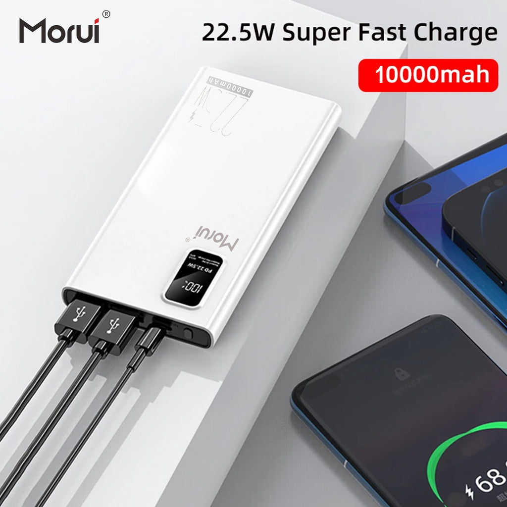 "Morui MP-10PD Fast Charging Powerbank – 10000mAh Portable Power Solution for All Devices"