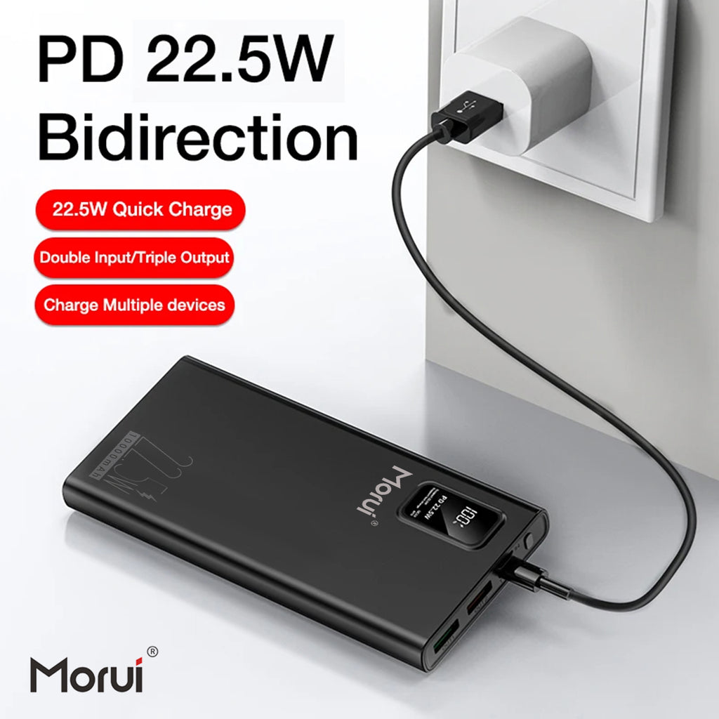 "Morui MP-10PD Fast Charging Powerbank – 10000mAh Portable Power Solution for All Devices"